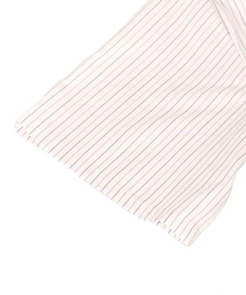 Settimissimo（セッティミッシモ）の「ストライプ 配色 ダブル襟 半袖シャツ（シャツ/ブラウス・レディース・ブルー/オフホワイト・FREE）」の19枚目の写真