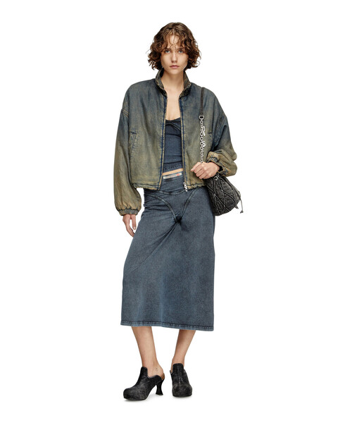 DIESEL（ディーゼル）の「ウィメンズ スカート O-ALLINE（スカート・レディース・ダークインディゴブルー・MEDIUM/SMALL）」の2枚目の写真