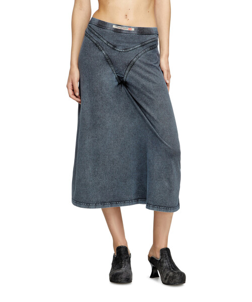 DIESEL（ディーゼル）の「ウィメンズ スカート O-ALLINE（スカート・レディース・ダークインディゴブルー・MEDIUM/SMALL）」の4枚目の写真