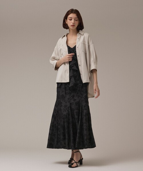 GRACE CONTINENTAL(グレースコンチネンタル)の「ツイルハーフスリーブシャツ(シャツ/ブラウス・レディース・カーキ/ベージュ・36)」の10枚目の写真