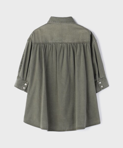 GRACE CONTINENTAL(グレースコンチネンタル)の「ツイルハーフスリーブシャツ(シャツ/ブラウス・レディース・カーキ/ベージュ・36)」の16枚目の写真