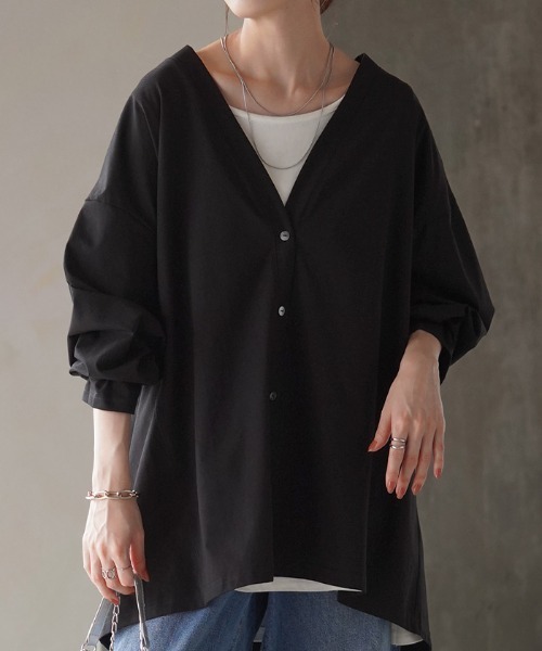 HUG.U(ハグユー)の「ひんやり 接触冷感 「超使える」 カーディガン(カーディガン/ボレロ・レディース・グレー/ブラック/ホワイト/ブラウン/モスグリーン/ダークグレー・FREE)」の18枚目の写真