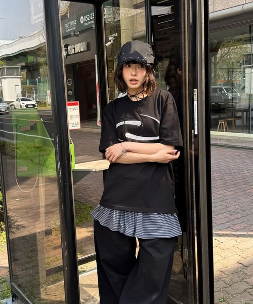 DAYDAY（デイデイ）の「スピンロゴ S/S Ｔシャツ（Tシャツ/カットソー・レディース・ブラック/ホワイト・XL/L/M）」の6枚目の写真