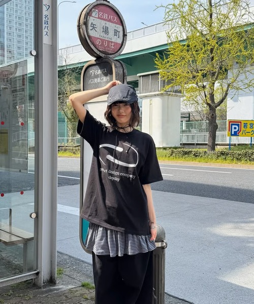 DAYDAY（デイデイ）の「スピンロゴ S/S Ｔシャツ（Tシャツ/カットソー・レディース・ブラック/ホワイト・XL/L/M）」の7枚目の写真