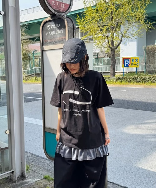 DAYDAY（デイデイ）の「スピンロゴ S/S Ｔシャツ（Tシャツ/カットソー・レディース・ブラック/ホワイト・XL/L/M）」の8枚目の写真