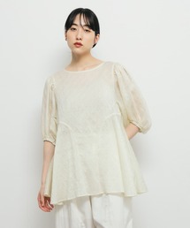 KBF | パネルラインシアーブラウス(シャツ/ブラウス)