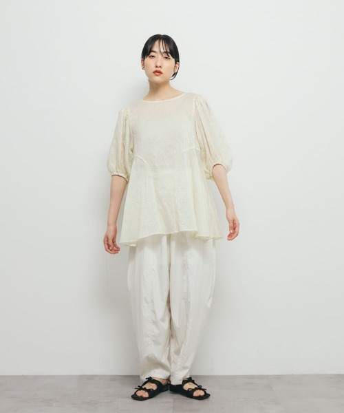 KBF(ケイビーエフ)の「パネルラインシアーブラウス(シャツ/ブラウス・レディース・ブラック/ブルー/アイボリー・ONE)」の7枚目の写真