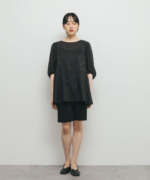 KBF(ケイビーエフ)の「パネルラインシアーブラウス(シャツ/ブラウス・レディース・ブラック/ブルー/アイボリー・ONE)」の14枚目の写真