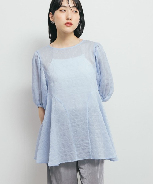 KBF(ケイビーエフ)の「パネルラインシアーブラウス(シャツ/ブラウス・レディース・ブラック/ブルー/アイボリー・ONE)」の17枚目の写真