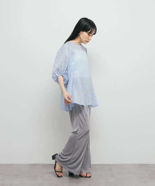 KBF(ケイビーエフ)の「パネルラインシアーブラウス(シャツ/ブラウス・レディース・ブラック/ブルー/アイボリー・ONE)」の22枚目の写真