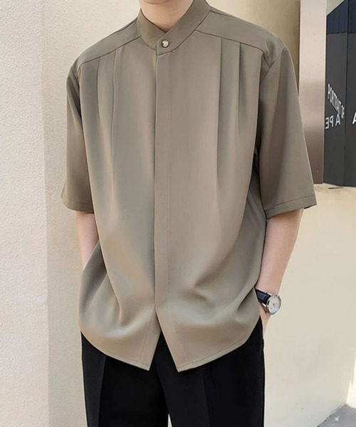 REBALANCE（リバランス）の「バンドカラー半袖シャツ（シャツ/ブラウス・メンズ・C/B/A・LARGE/MEDIUM）」の3枚目の写真