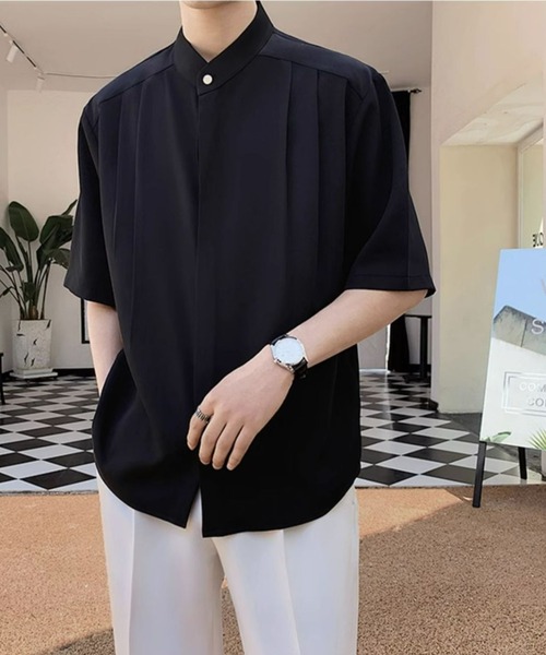 REBALANCE（リバランス）の「バンドカラー半袖シャツ（シャツ/ブラウス・メンズ・C/B/A・LARGE/MEDIUM）」の2枚目の写真