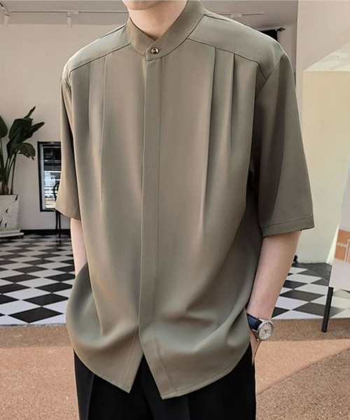 REBALANCE（リバランス）の「バンドカラー半袖シャツ（シャツ/ブラウス・メンズ・C/B/A・LARGE/MEDIUM）」の7枚目の写真