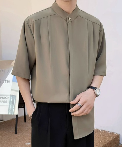 REBALANCE（リバランス）の「バンドカラー半袖シャツ（シャツ/ブラウス・メンズ・C/B/A・LARGE/MEDIUM）」の8枚目の写真