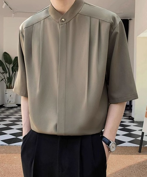 REBALANCE（リバランス）の「バンドカラー半袖シャツ（シャツ/ブラウス・メンズ・C/B/A・LARGE/MEDIUM）」の9枚目の写真