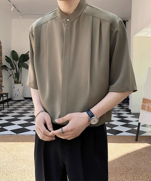 REBALANCE（リバランス）の「バンドカラー半袖シャツ（シャツ/ブラウス・メンズ・C/B/A・LARGE/MEDIUM）」の10枚目の写真