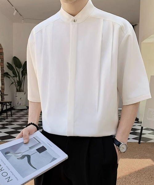 REBALANCE（リバランス）の「バンドカラー半袖シャツ（シャツ/ブラウス・メンズ・C/B/A・LARGE/MEDIUM）」の21枚目の写真