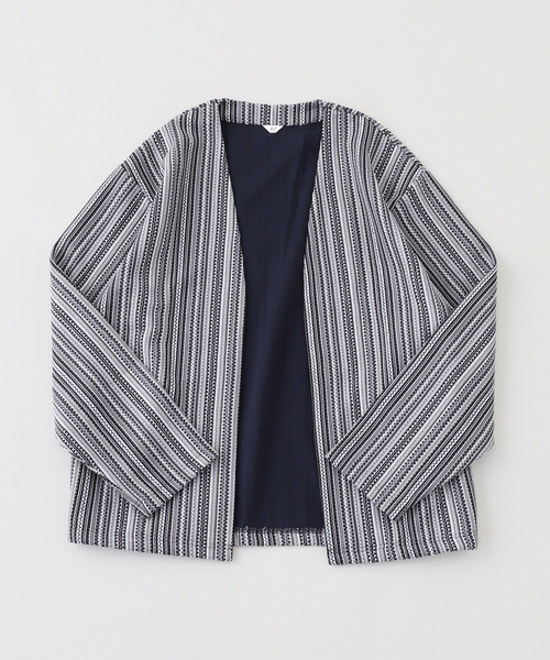 417 EDIFICE(フォーワンセブンエディフィス)の「ラッセルレース カーデ(カーディガン/ボレロ・メンズ・ブラウン/グリーン/チャコールグレー・MEDIUM/LARGE)」の1枚目の写真