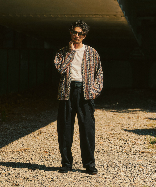 417 EDIFICE(フォーワンセブンエディフィス)の「ラッセルレース カーデ(カーディガン/ボレロ・メンズ・ブラウン/グリーン/チャコールグレー・MEDIUM/LARGE)」の6枚目の写真