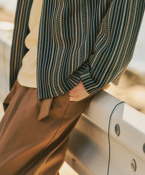 417 EDIFICE(フォーワンセブンエディフィス)の「ラッセルレース カーデ(カーディガン/ボレロ・メンズ・ブラウン/グリーン/チャコールグレー・MEDIUM/LARGE)」の13枚目の写真