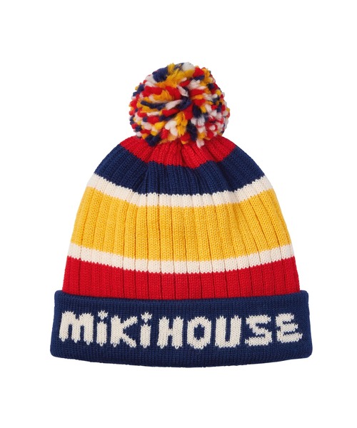 MIKI HOUSE（ミキハウス）の「ロゴニットフード（ニットキャップ/ビーニー・キッズ・マルチ/レッド系その他4・S(46-52cm)/M(52-56cm)）」の6枚目の写真