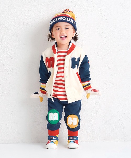 MIKI HOUSE（ミキハウス）の「ロゴニットフード（ニットキャップ/ビーニー・キッズ・マルチ/レッド系その他4・S(46-52cm)/M(52-56cm)）」の10枚目の写真