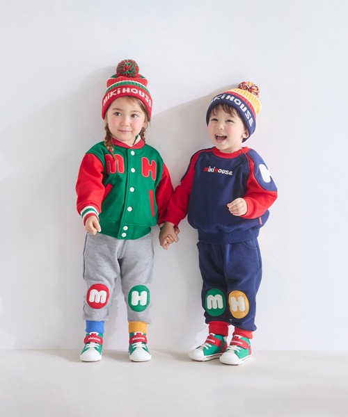 MIKI HOUSE（ミキハウス）の「ロゴニットフード（ニットキャップ/ビーニー・キッズ・マルチ/レッド系その他4・S(46-52cm)/M(52-56cm)）」の3枚目の写真