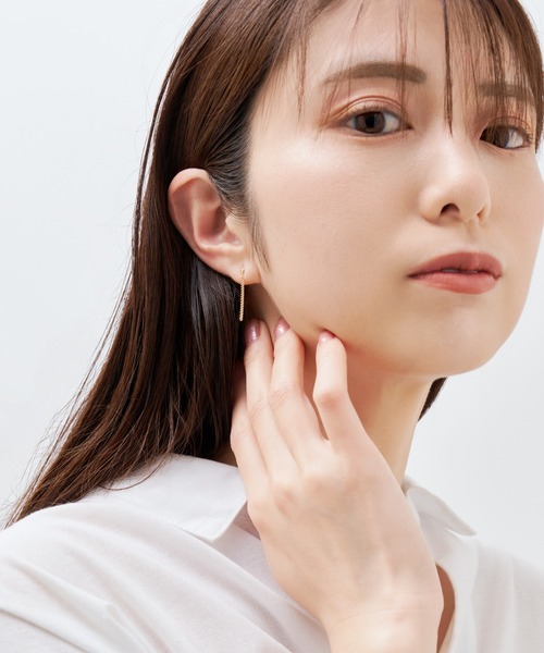 Jewel closet by L&Co.（ジュエルクローゼットバイエルアンドコー）の「K18 ピアス（ピアス（両耳用）・レディース・イエローゴールド・FREE）」の4枚目の写真