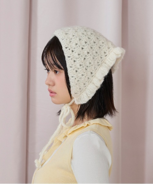 kaorinomori（カオリノモリ）の「kaorinomori ラブルバブーシュカ / カオリノモリ（ハット・レディース・ブラック/ピンク/ホワイト・FREE）」の5枚目の写真