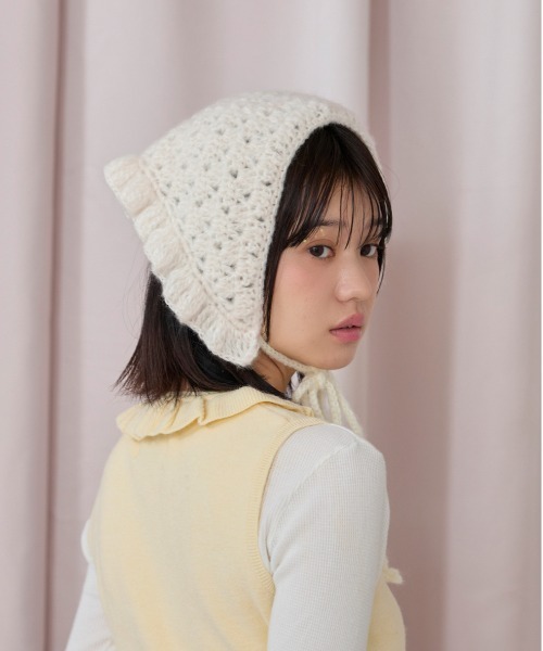 kaorinomori（カオリノモリ）の「kaorinomori ラブルバブーシュカ / カオリノモリ（ハット・レディース・ブラック/ピンク/ホワイト・FREE）」の6枚目の写真