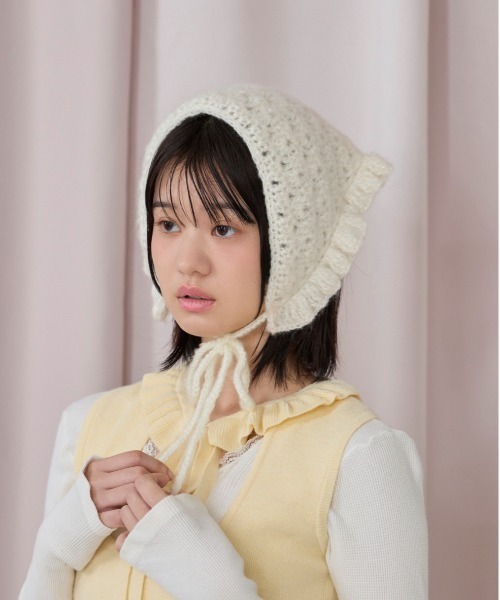 kaorinomori（カオリノモリ）の「kaorinomori ラブルバブーシュカ / カオリノモリ（ハット・レディース・ブラック/ピンク/ホワイト・FREE）」の4枚目の写真