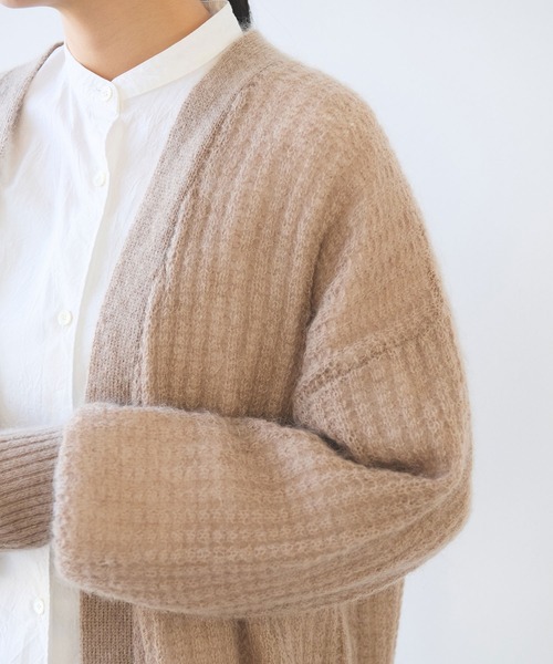 yuni（ユニ　）の「ウール/mohair/ナイロン カーディガン（カーディガン/ボレロ・レディース・ベージュ/ピンク・FREE）」の11枚目の写真