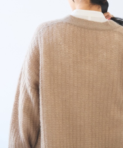 yuni（ユニ　）の「ウール/mohair/ナイロン カーディガン（カーディガン/ボレロ・レディース・ベージュ/ピンク・FREE）」の15枚目の写真