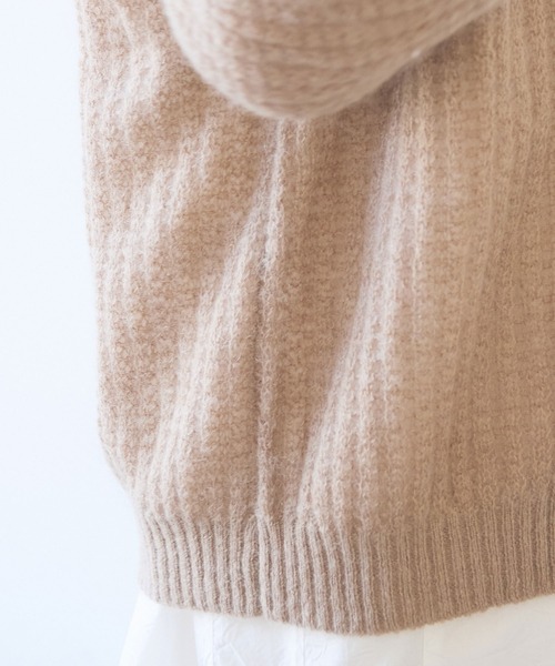 yuni（ユニ　）の「ウール/mohair/ナイロン カーディガン（カーディガン/ボレロ・レディース・ベージュ/ピンク・FREE）」の17枚目の写真