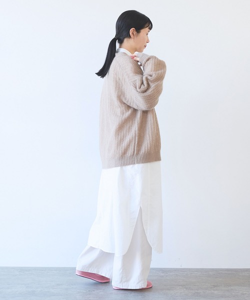 yuni（ユニ　）の「ウール/mohair/ナイロン カーディガン（カーディガン/ボレロ・レディース・ベージュ/ピンク・FREE）」の20枚目の写真