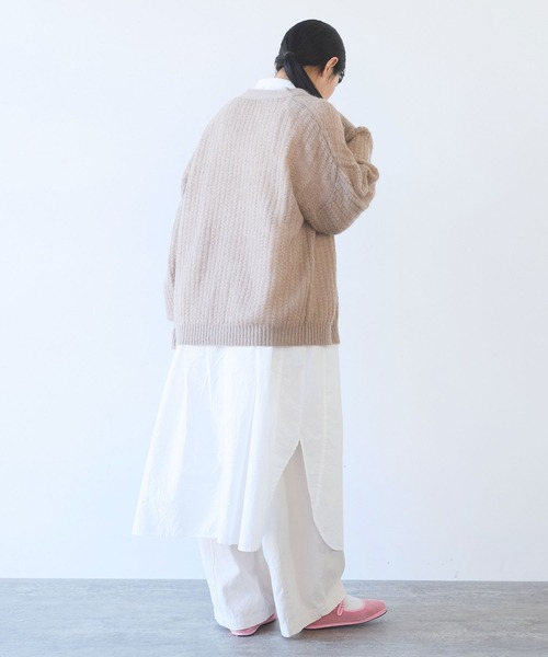 yuni（ユニ　）の「ウール/mohair/ナイロン カーディガン（カーディガン/ボレロ・レディース・ベージュ/ピンク・FREE）」の21枚目の写真