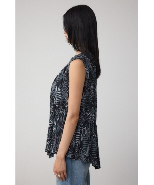 AZUL by moussy(アズールバイマウジー)の「C/T冷感アシメギャザートップス(Tシャツ/カットソー・レディース・ブラック/ブラック系その他/ライトグレー・FREE)」の22枚目の写真