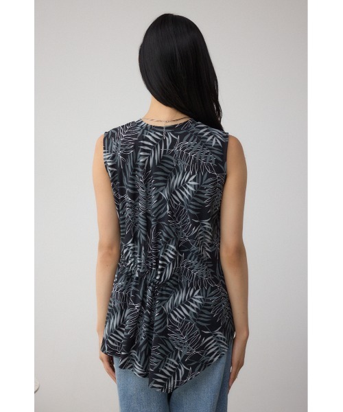 AZUL by moussy(アズールバイマウジー)の「C/T冷感アシメギャザートップス(Tシャツ/カットソー・レディース・ブラック/ブラック系その他/ライトグレー・FREE)」の20枚目の写真