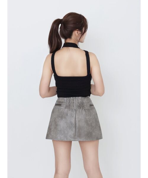 EATME（イートミー）の「ヴィンテージライクフェイクレザースカート（スカート・レディース・ブラウン/グレー/アイボリー・FREE）」の15枚目の写真