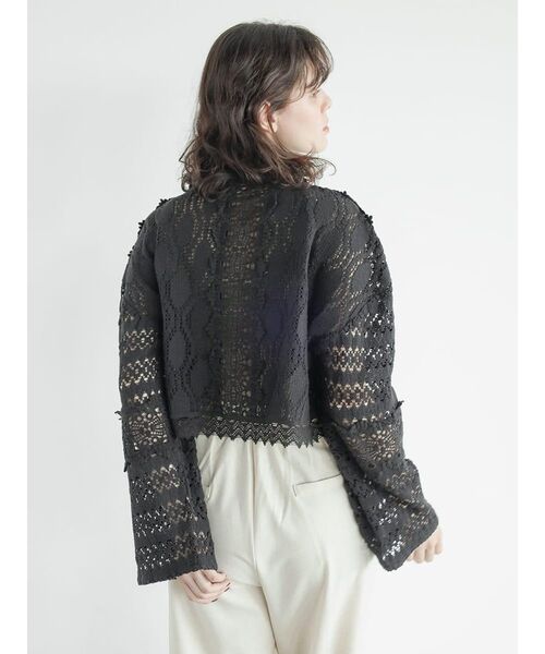 FIKA.(フィーカ)の「Cotton lace bolero(その他トップス・レディース・ブラック/ホワイト・MEDIUM)」の8枚目の写真