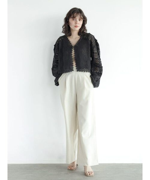 FIKA.(フィーカ)の「Cotton lace bolero(その他トップス・レディース・ブラック/ホワイト・MEDIUM)」の10枚目の写真
