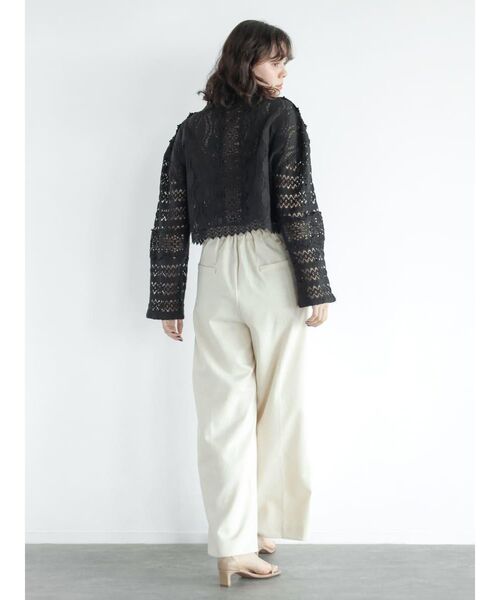 FIKA.(フィーカ)の「Cotton lace bolero(その他トップス・レディース・ブラック/ホワイト・MEDIUM)」の12枚目の写真