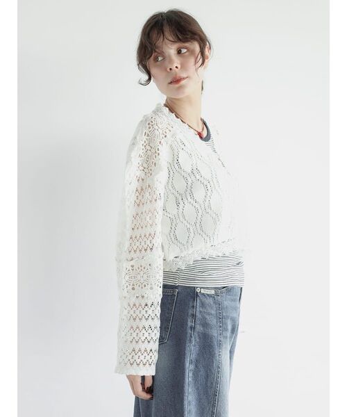 FIKA.(フィーカ)の「Cotton lace bolero(その他トップス・レディース・ブラック/ホワイト・MEDIUM)」の16枚目の写真