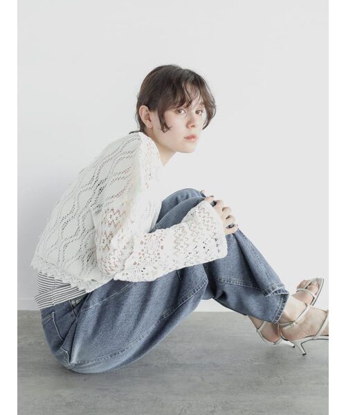 FIKA.(フィーカ)の「Cotton lace bolero(その他トップス・レディース・ブラック/ホワイト・MEDIUM)」の18枚目の写真