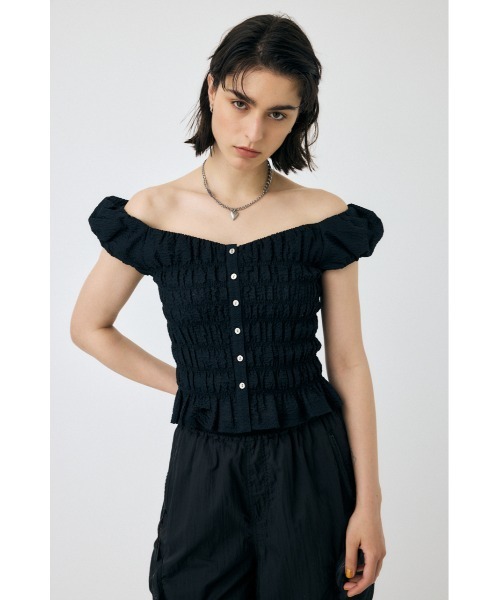 ☆新品未使用☆ MOUSSY マウジー　CREPE ブラウス　トップス　ブラック MOUSSY | CREPE ブラウス (シャツ・ブラウス ) |SHEL'TTER WEBSTORE