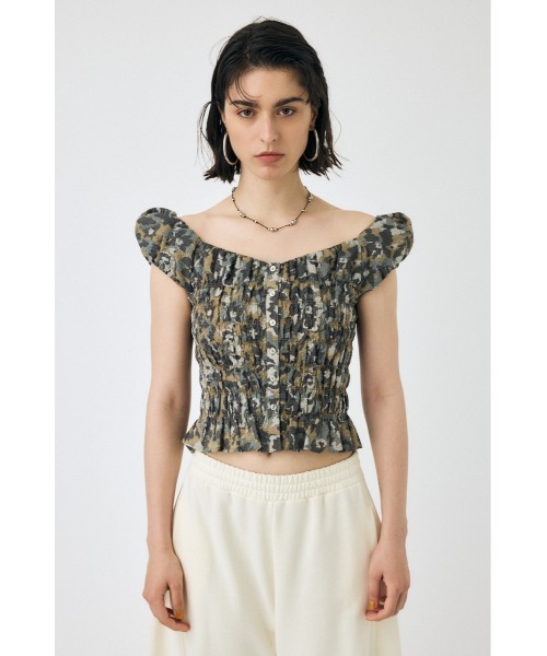 MOUSSY オープンネックギャザーブラウス OPEN NECK GATHER ブラウス（シャツ/ブラウス）｜MOUSSY