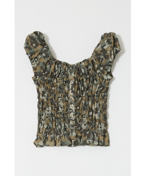 MOUSSY オープンネックギャザーブラウス MOUSSY | OPEN NECK GATHER ブラウス (シャツ・ブラウス ) |SHEL