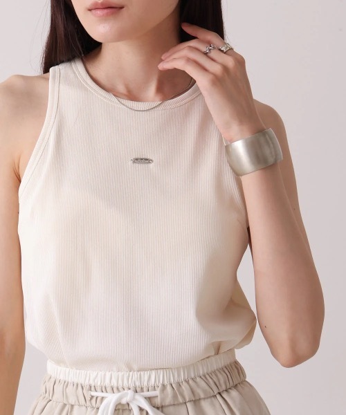 Bab（バブ）の「ロゴプレート付アメスリタンクトップ（タンクトップ・レディース・アイボリー/モカ・FREE）」の19枚目の写真