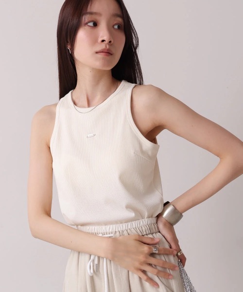 Bab（バブ）の「ロゴプレート付アメスリタンクトップ（タンクトップ・レディース・アイボリー/モカ・FREE）」の20枚目の写真