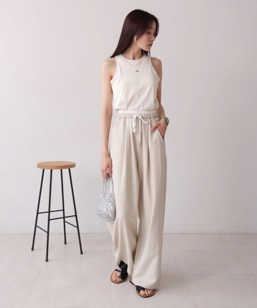 Bab（バブ）の「ロゴプレート付アメスリタンクトップ（タンクトップ・レディース・アイボリー/モカ・FREE）」の21枚目の写真